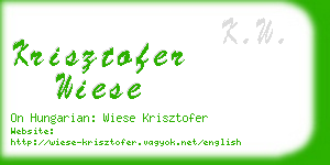 krisztofer wiese business card